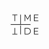 Minimalist TIME TIDE logo in a clean, sans-serif font, with the words TIME and TIDE separated by horizontal and vertical lines, creating a grid-like design.